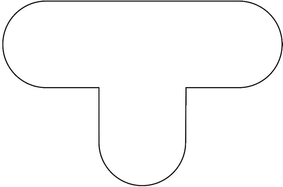 Stellplatzmarkierung T-Stücke, Rutschhemmung R10, weiß, Spezial-Kunststoff, 320x210x100mm, 10/VE