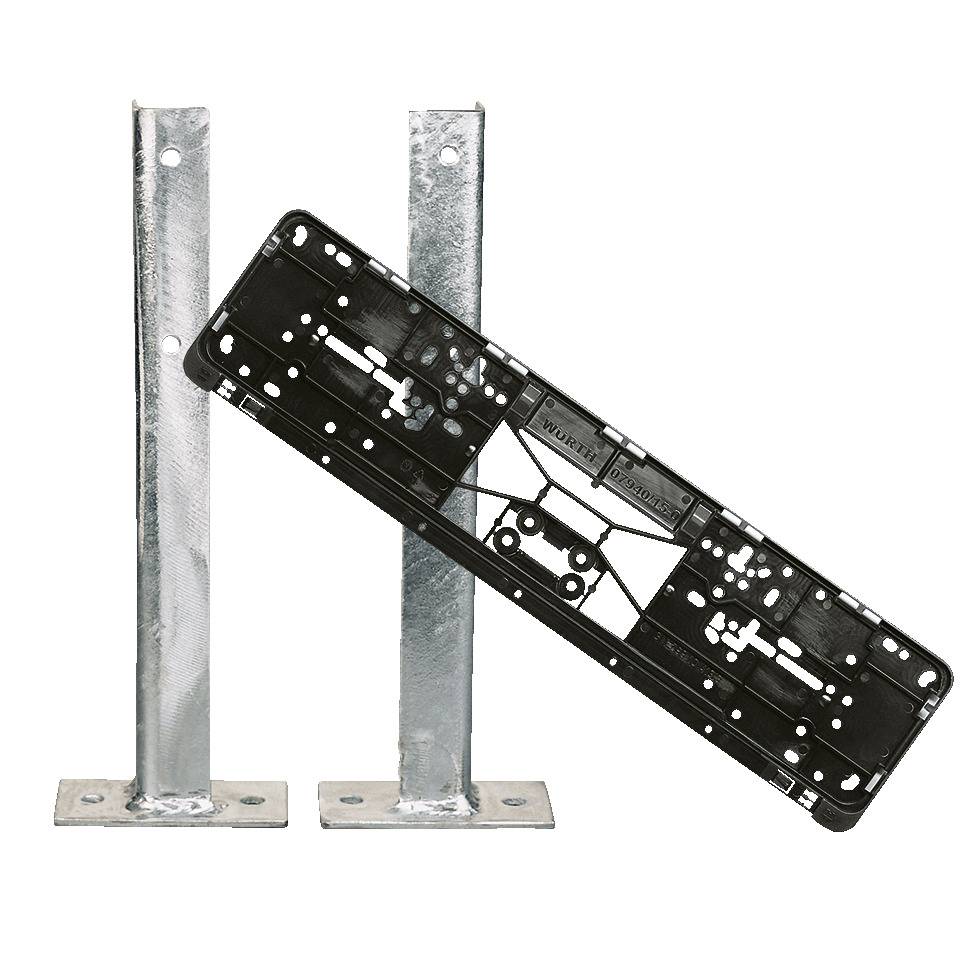 Parkplatzreservierungsschild Behinderte, mit Befestigungsset 2, 520x110mm