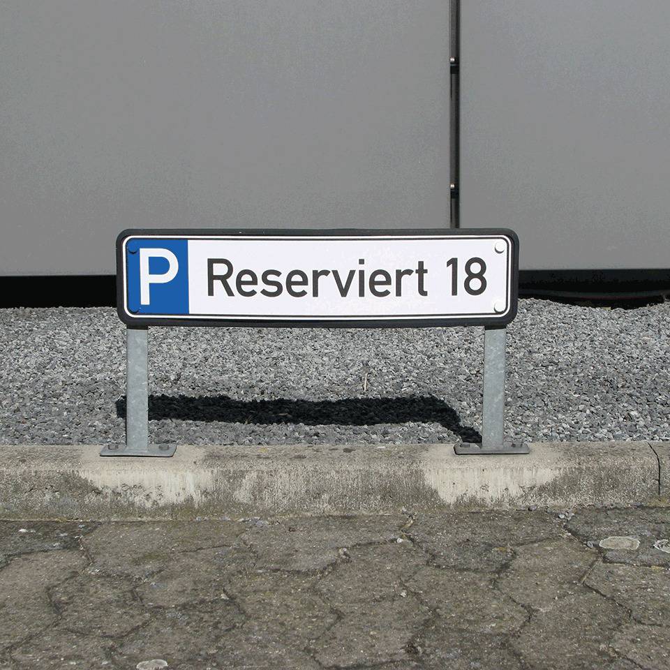 Parkplatzreservierungsschild Kunden, mit Befestigungsset 2, 520x110mm