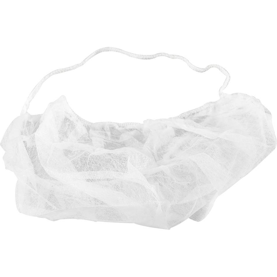 Einweg-Bartmaske, elastischer Gummizug, weiß, Polypropylen, 100/VE