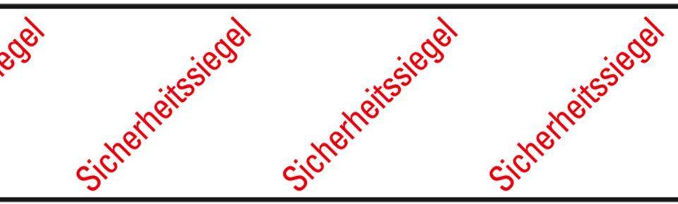 Sicherheitssiegel, RoHS-konform, weiß/rot, VOID-Folie, selbstklebend, 65x15mm, 30/Bogen