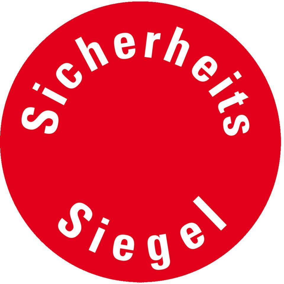 Sicherheitssiegel, RoHS-konform, rot, Dokumentenfolie, selbstklebend, Ø 30mm, 18/Bogen