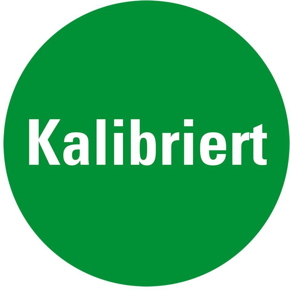 Prüfplakette Kalibriert, grün, Folie, ablösbar, Ø 10mm, 128/Bogen