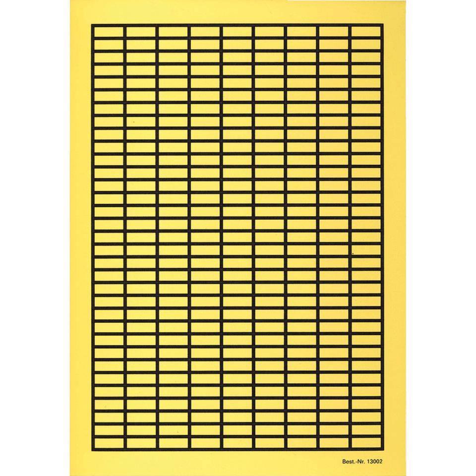 Etiketten, mit Rand, zum Selbstbeschriften, gelb, Gewebefolie, 20x8mm, 297/Bogen