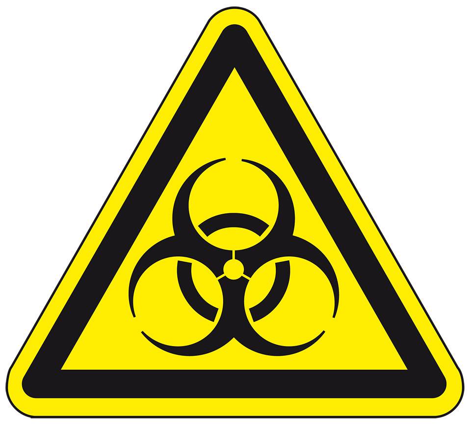 Warnschild Warnung vor Biogefährdung, ASR/ISO, Kunststoff, SL 300mm