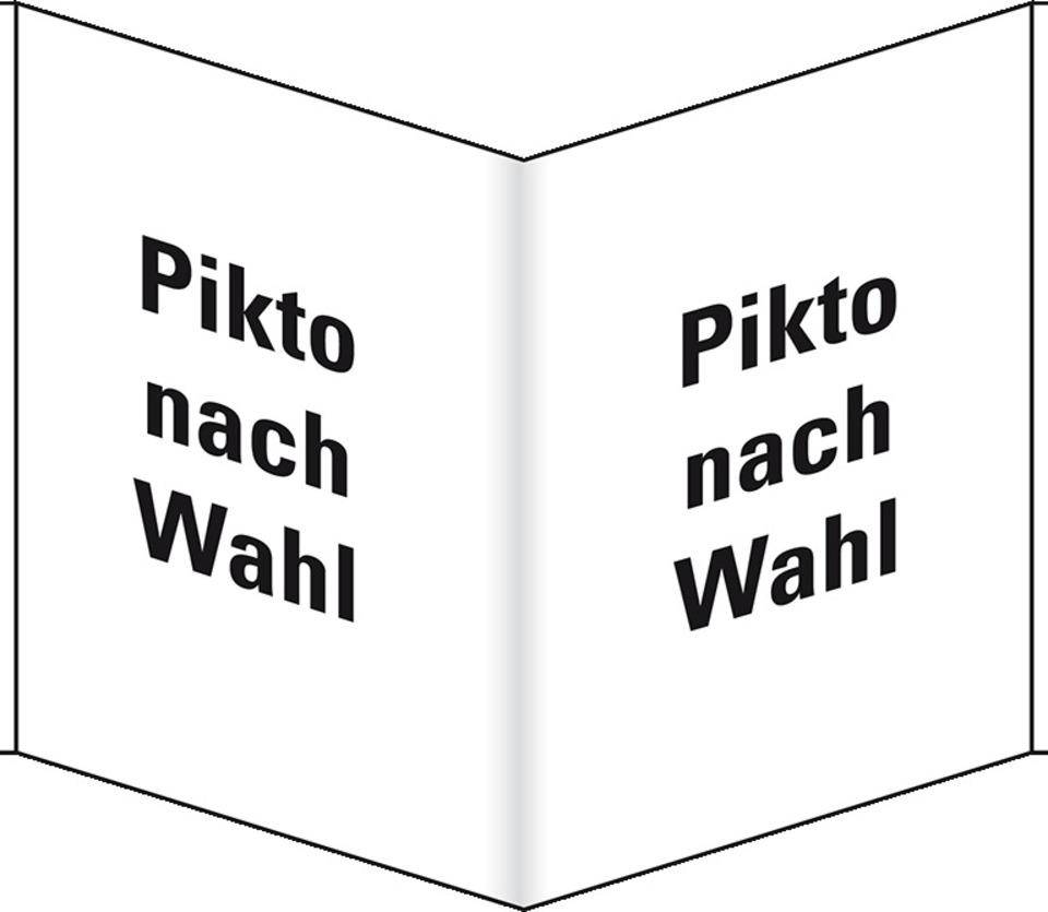 Rettungs-Nasenschild blanko, Kunststoff, 200x200mm