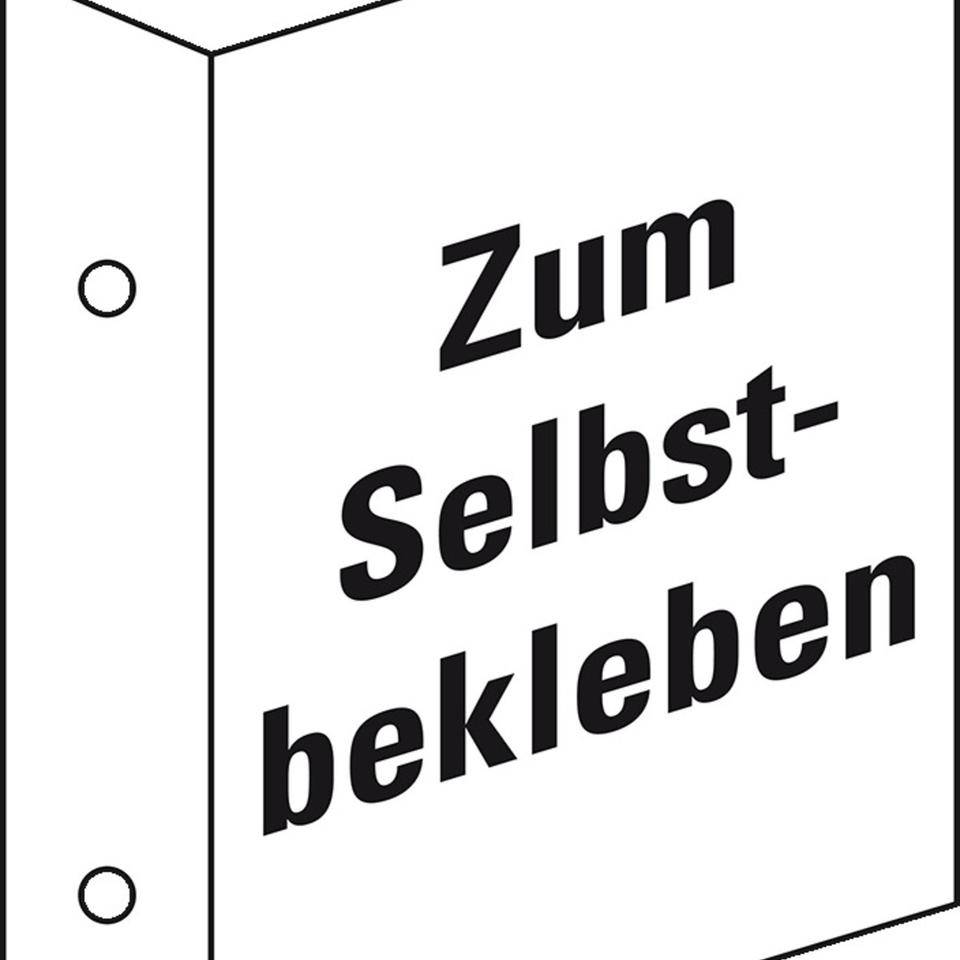 Rettungszeichen Fahnenschild, blanko, Kunststoff, 200x200mm