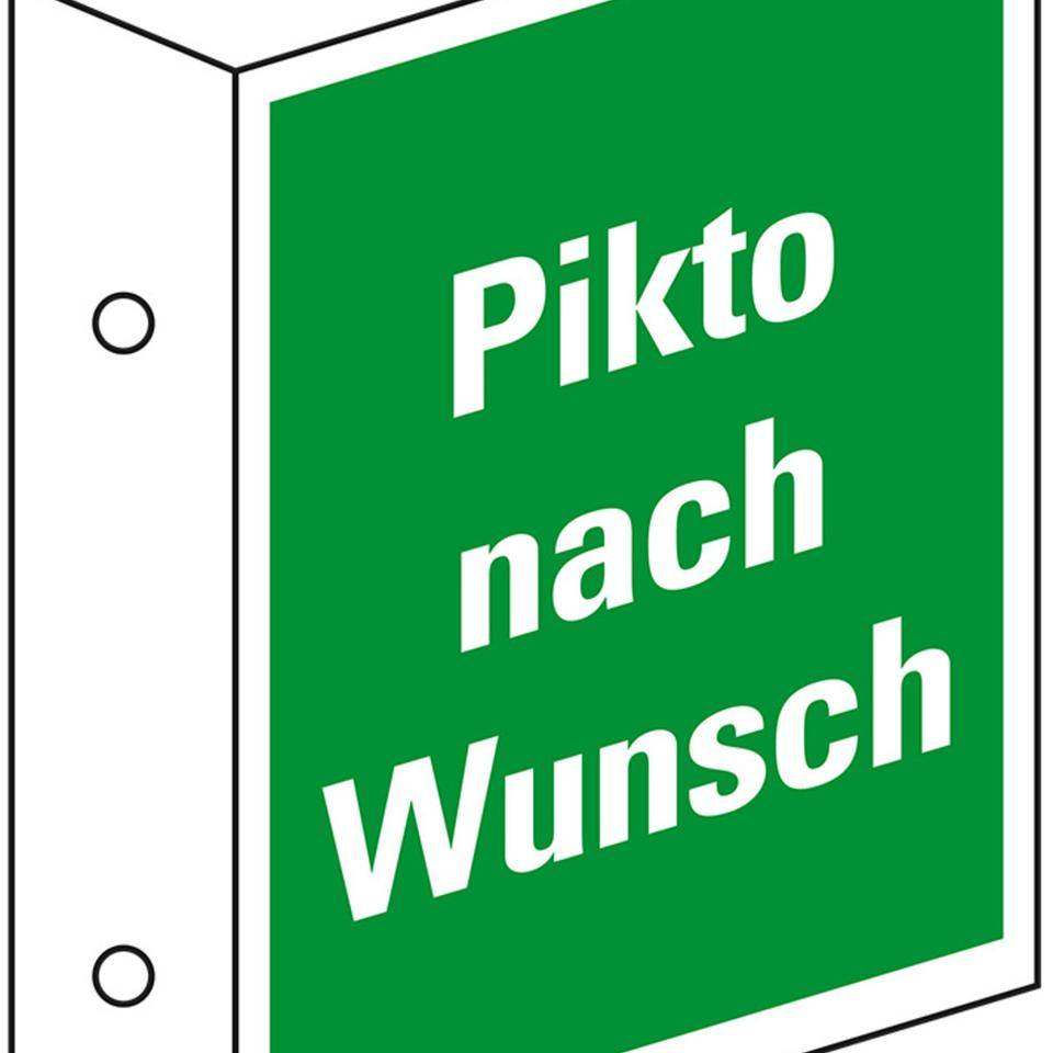 Rettungszeichen Fahnenschild, blanko, Kunststoff, 200x200mm