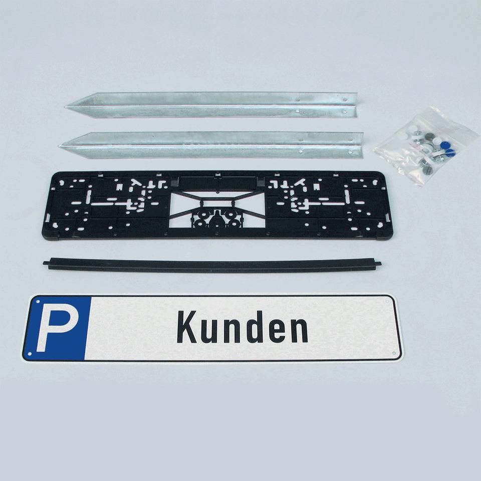 Befestigungsset 1, für Parkplatzreservierungsschilder, Einschlagspitze,500mm