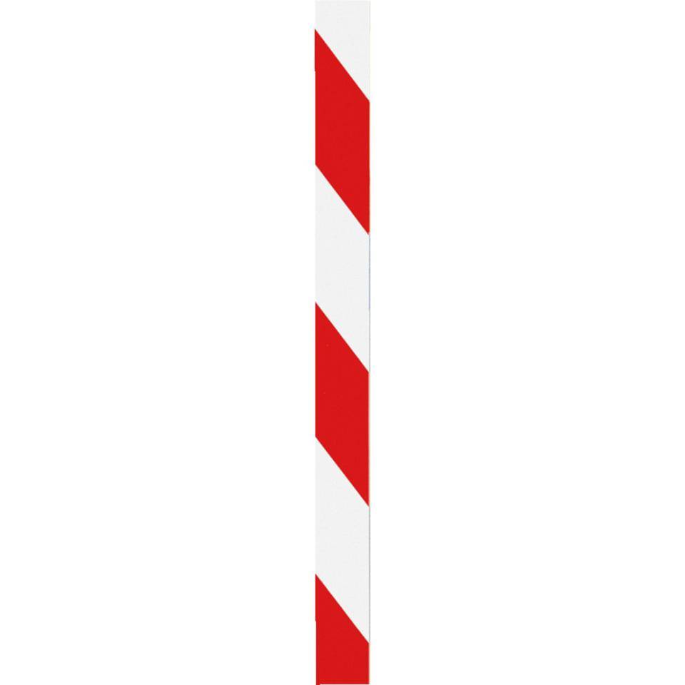 Flachmarkierung, rechtsweisend, rot/weiß schraffiert, Aluminium,50x990mm, ASR A1.3