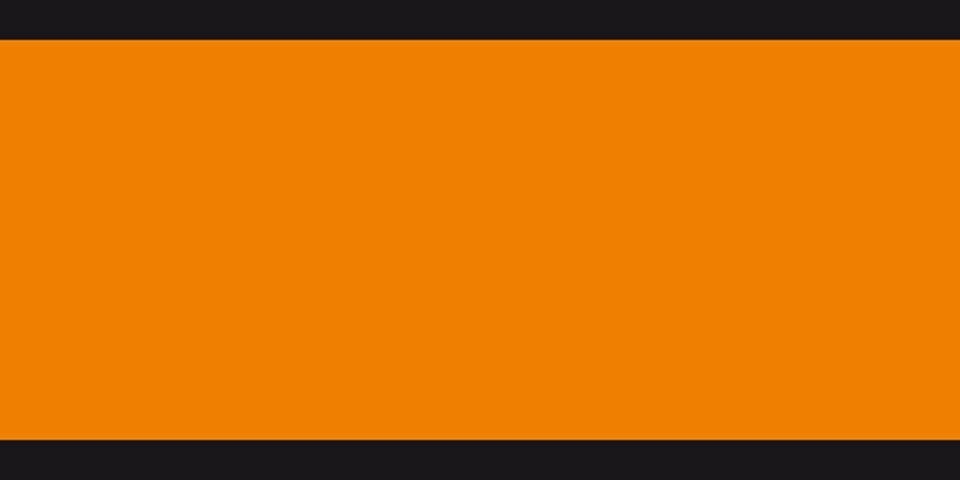 Gefahrguttafel, blanko, korrosionsbeständig, orange, Magnetfolie, 300x120mm, Eck.spitz