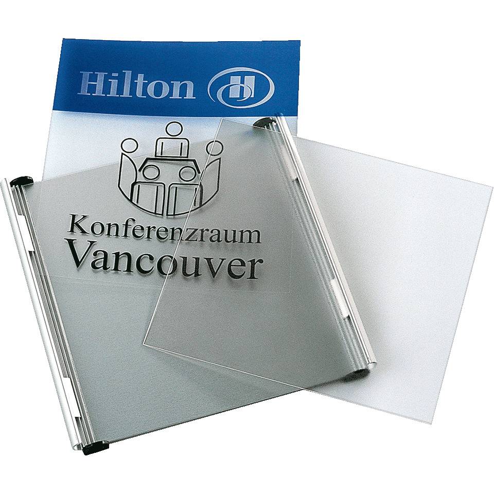 Türschild Unitex G, silber, eloxiertes Aluminium, inkl. Befestigung, 155x155mm