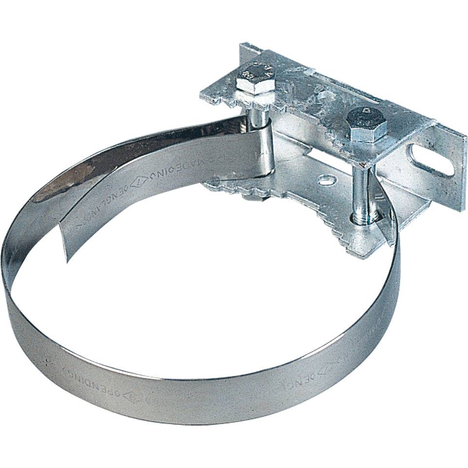 Universal-Bandschellenbefestigung, zur Montage von Schildern, Lochabstand (mittig) 70mm