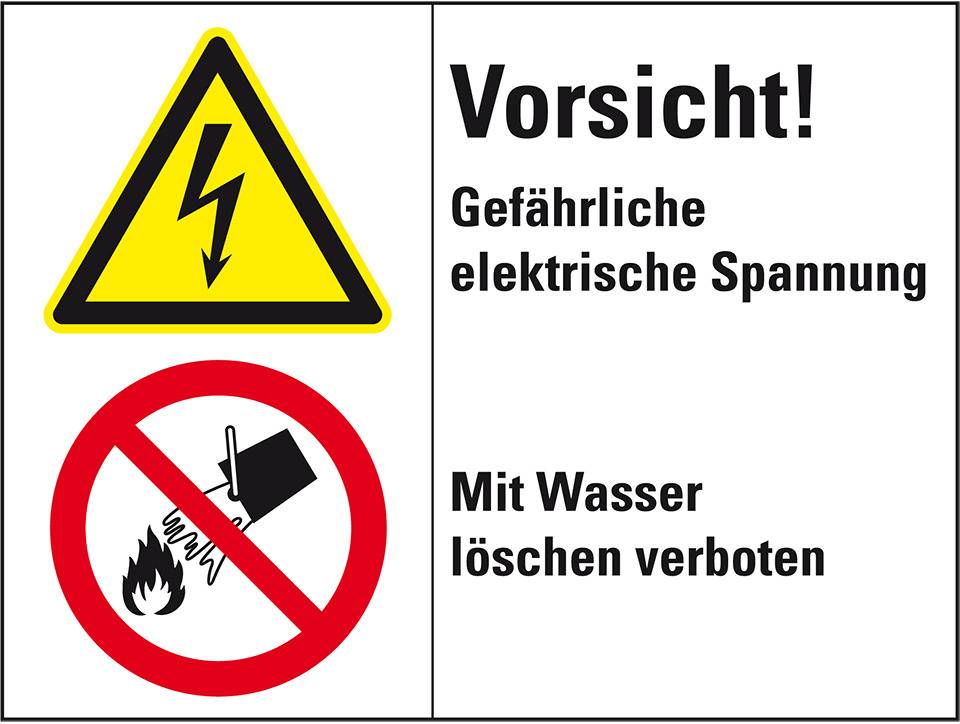Kombischild Vorsicht! Gefährliche Elektronisch .., Folie, 200x150mm, ISO 3864-2
