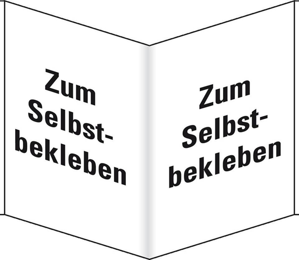 Nasenschild, zum Aufkleben von Piktogrammen, blanko, Kunststoff,150x150mm