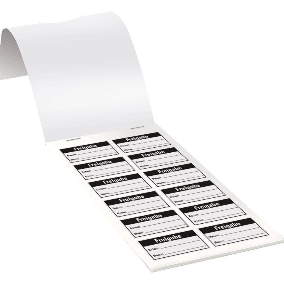 Etikett für Qualitätskontrolle Freigabe, Gewebefolie, 45x25mm, 120/Heft