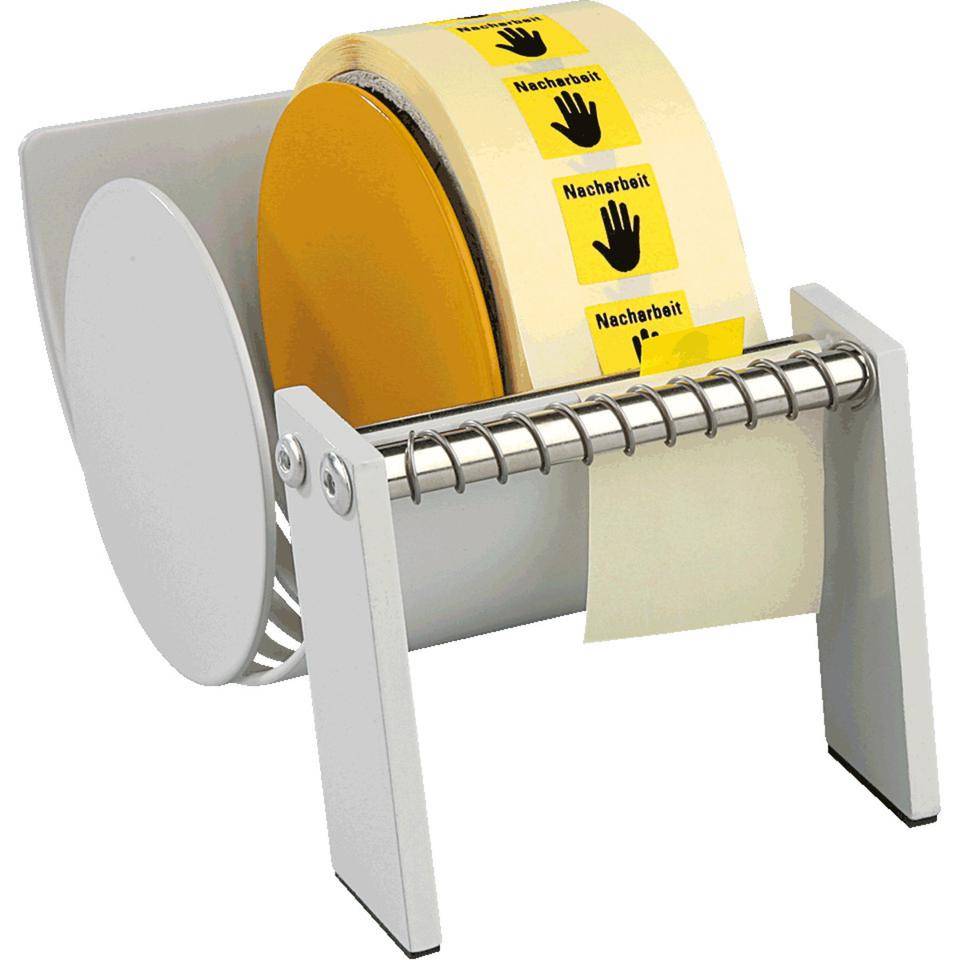 Tisch-Etikettenspender Office, mit Trenner, Nutzbreite 75mm