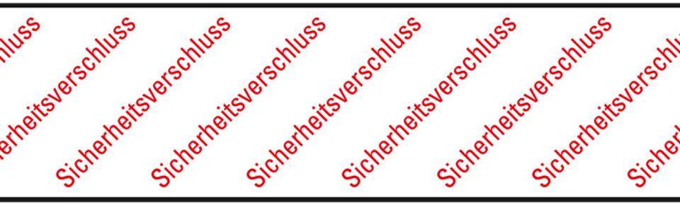 Sicherheitssiegel Sicherheitsverschluss, RoHS-konform, VOID-Folie, 65x15mm, 30/Bogen