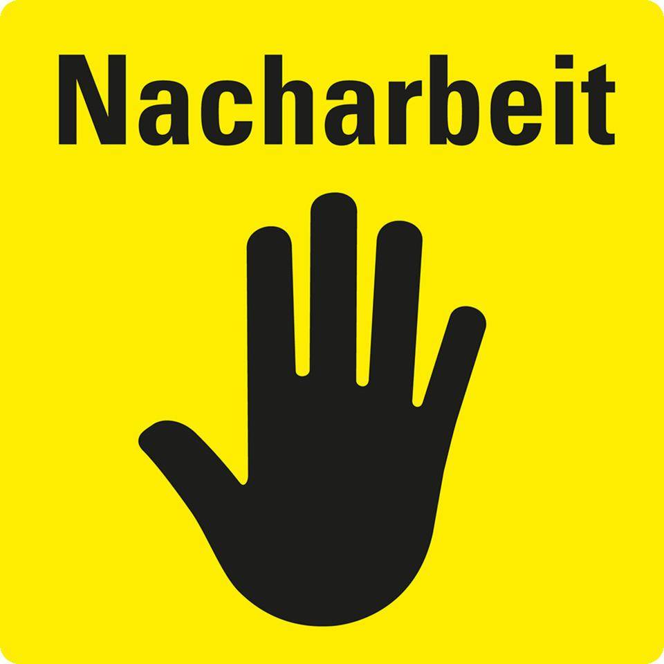Organisationsetikett Nacharbeit, gelb, Haftpapier, ablösbar, 17x17mm, 500/Rolle