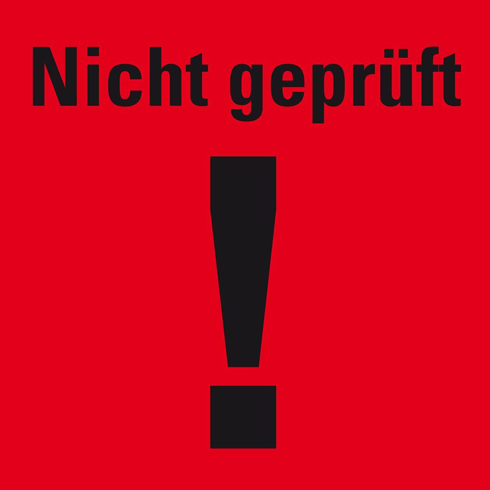 Organisationsetikett Nicht geprüft, rot, Haftpapier, ablösbar, 17x17mm, 500/Rolle