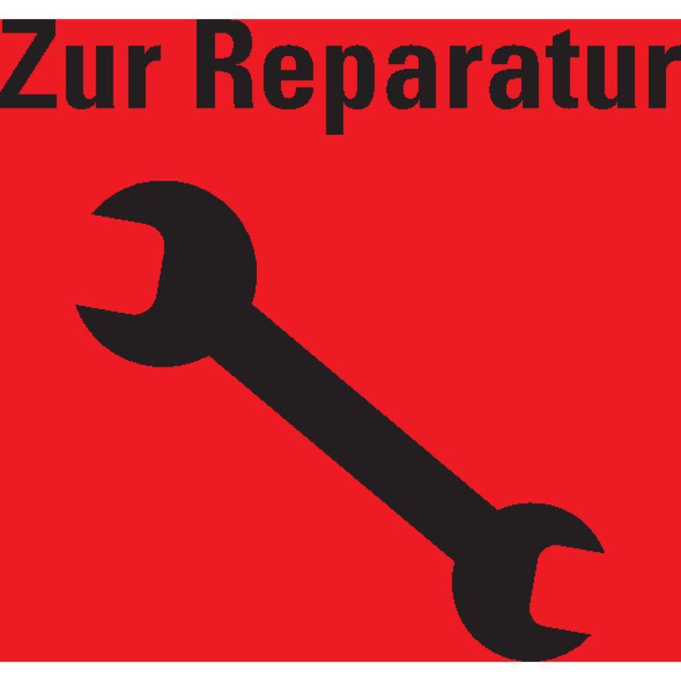Organisationsetikett Zur Reparatur, rot, Haftpapier, ablösbar, 17x17mm, 500/Rolle