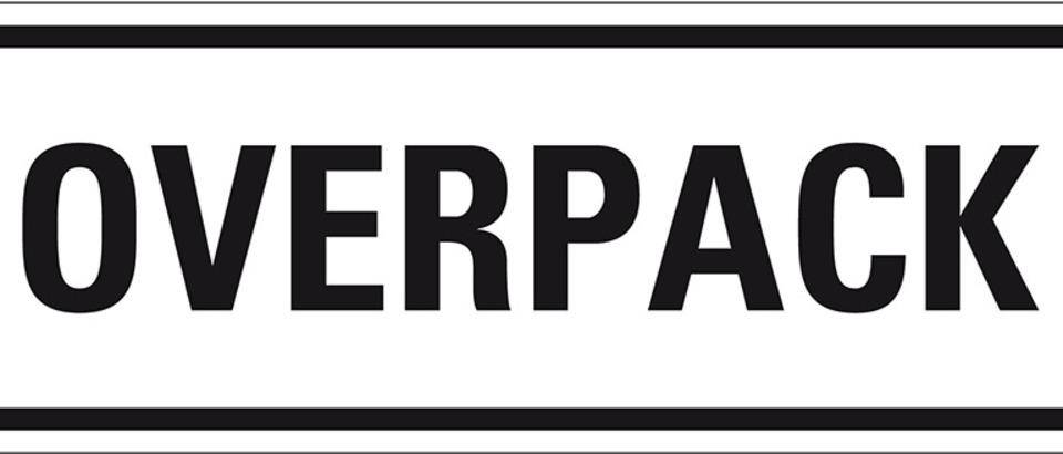 Verpackungskennzeichen OVERPACK, Haftpapier, permanent, 147x50mm, 500/Rolle