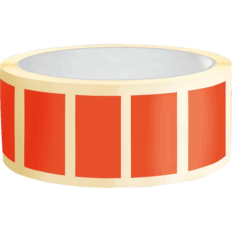 Organisationsetikett, beschriftbar, rot, Haftpapier, ablösbar, 50x25mm, 500/Rolle