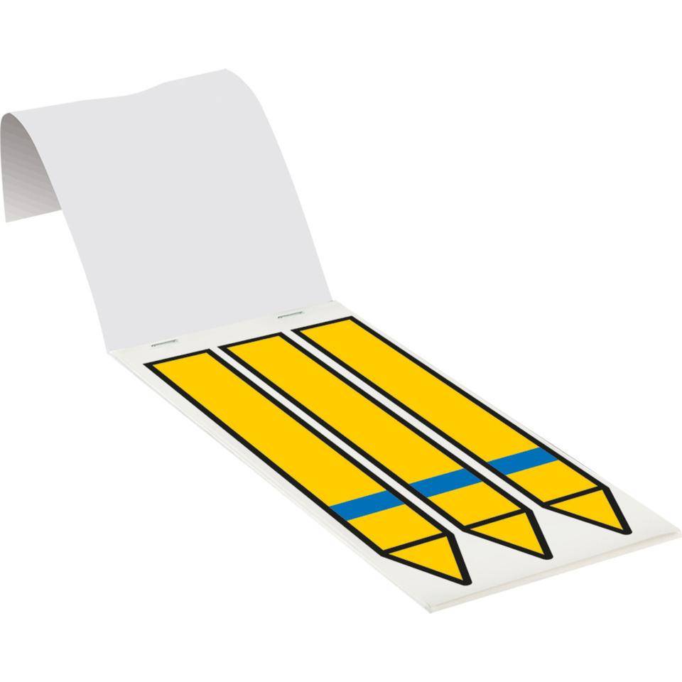 Rohrleitungspfeil Kältemittel, nicht brennbar, 1 Stufe blau, 174x26mm, 30/Heft