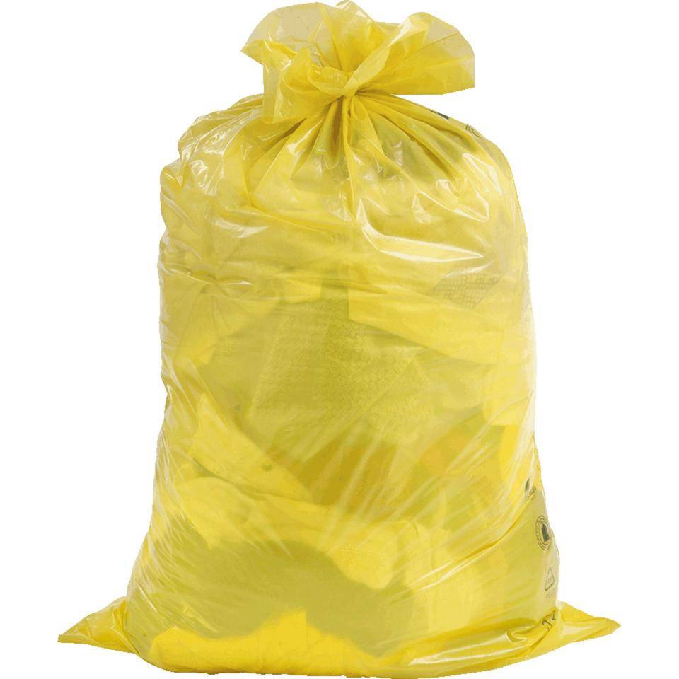PREMIUM® Abfallsack, gelb, Recycling-LDPE, 60µ, 700x1100mm, 120 l, 250/VE