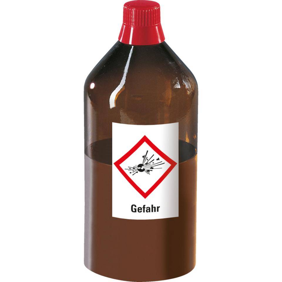 Gefahrensymbol Explodierende Bombe GHS 01, Gefahr, Folie, 37x52mm, 6/Bogen, GHS-Verordnung