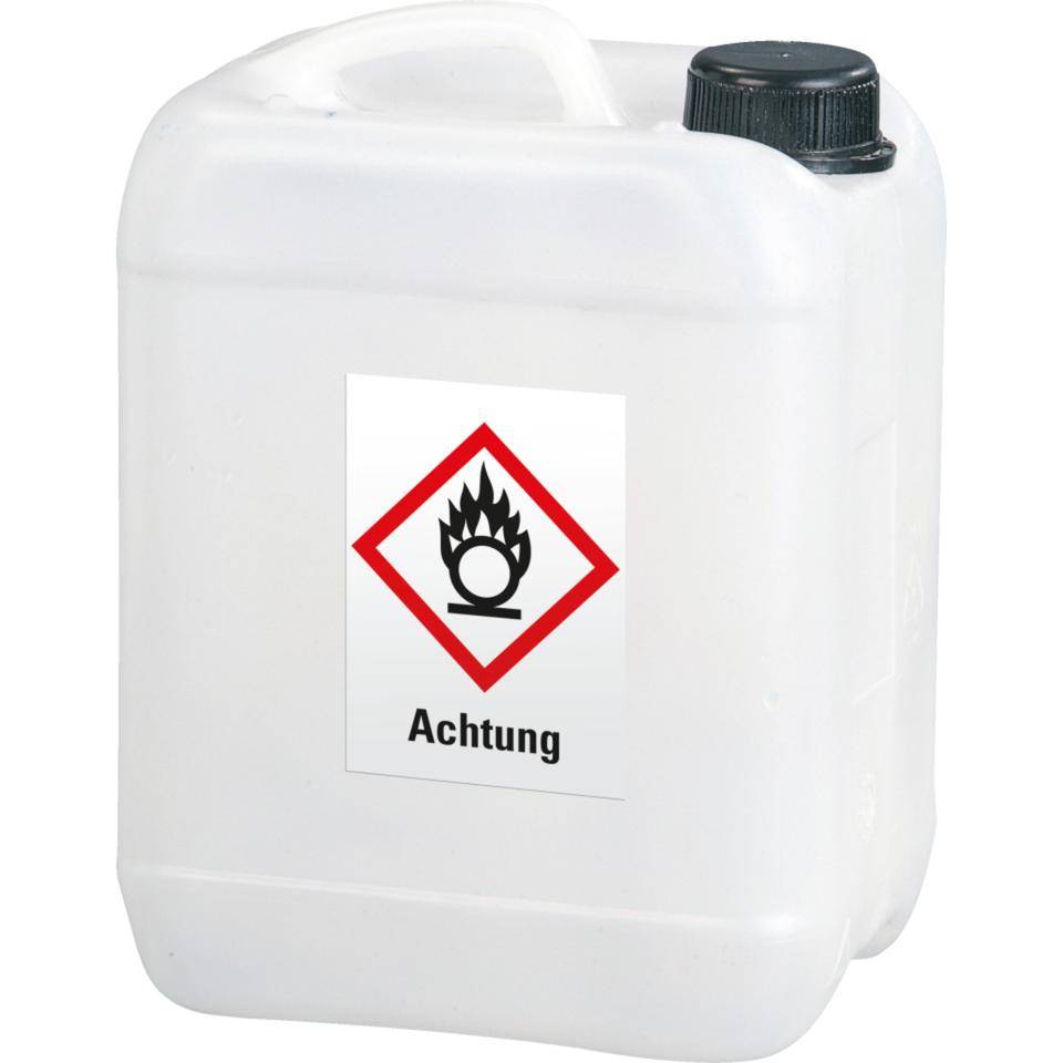 Gefahrensymbol Flamme über Kreis GHS 03, Achtung, Haftpapier, 74x105mm, 1000/Rolle, GHS-Verordnung