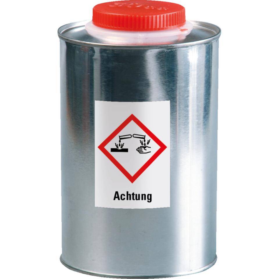 Gefahrensymbol Ätzwirkung GHS 05, Achtung, Folie, 74x105mm, 500/Rolle, GHS-Verordnung