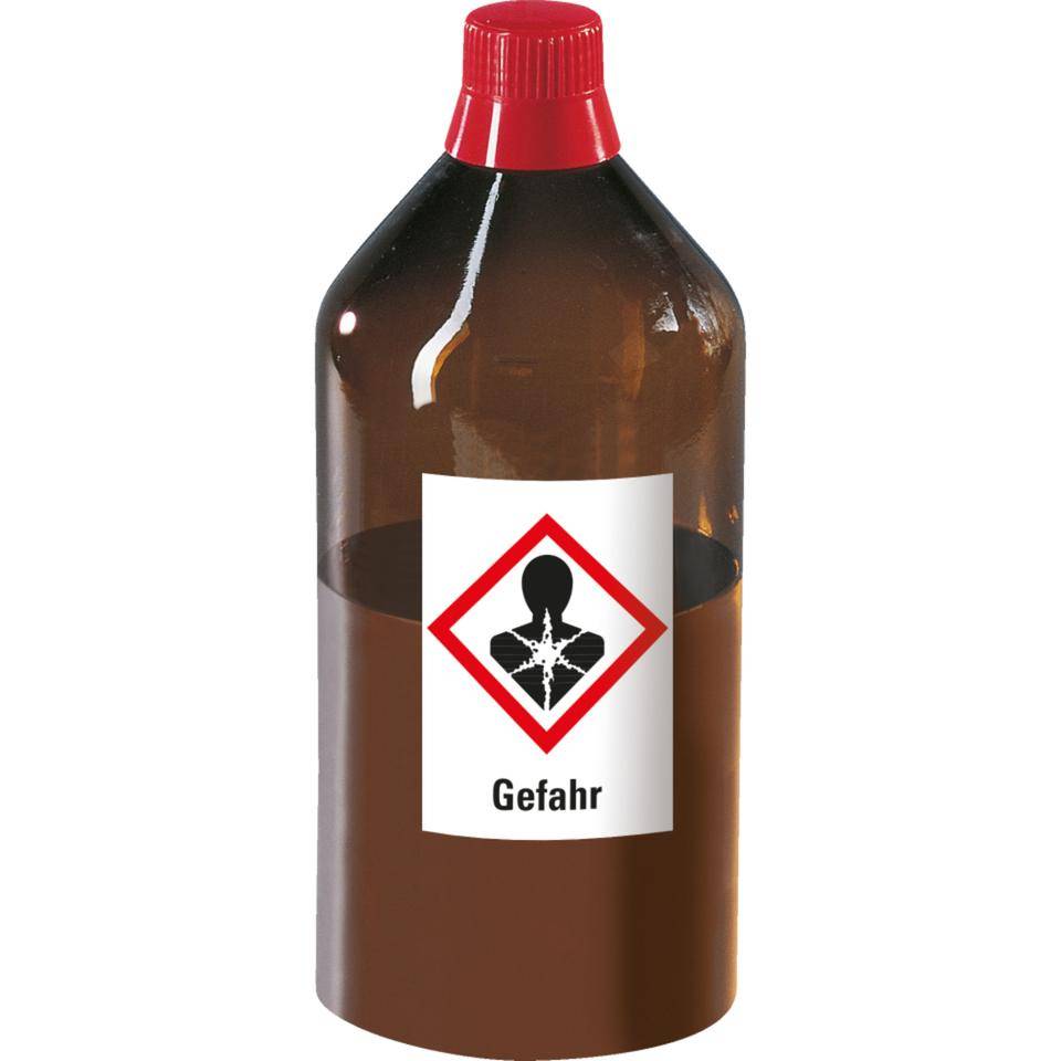 Gefahrensymbol Gesundheitsgefahr GHS 08, Gefahr, Folie, 26x37mm,500/Rolle, GHS-Verordnung