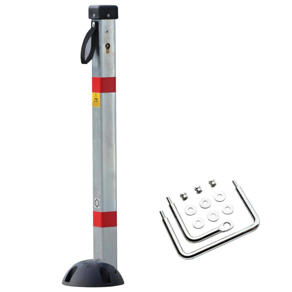 Parkpfosten-Set Parky AR700, mit Dreikantschloss, zum Einbetonieren, H 900mm