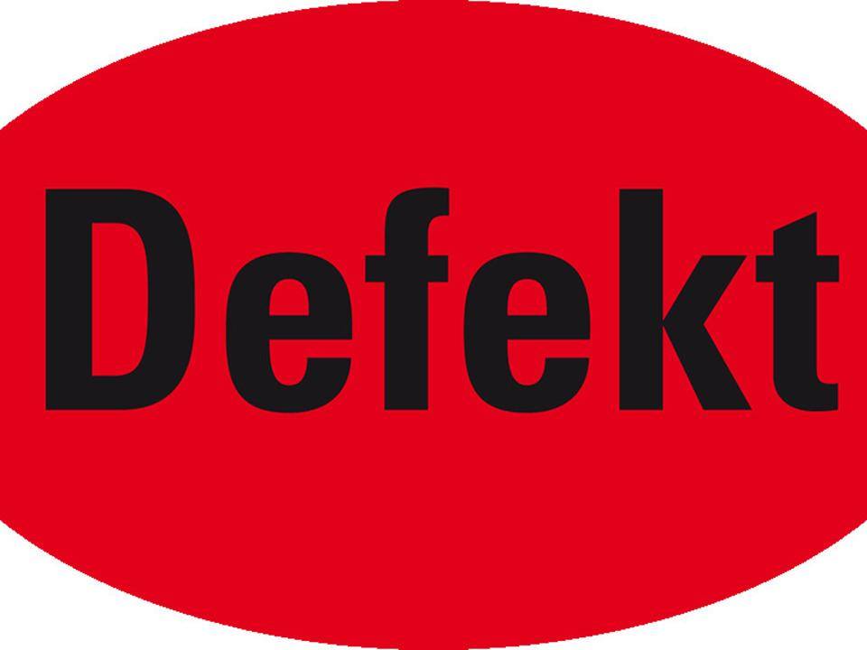 Organisationsetikett Defekt, oval, rot, Haftpapier, ablösbar, 90x53mm, 500/Rolle