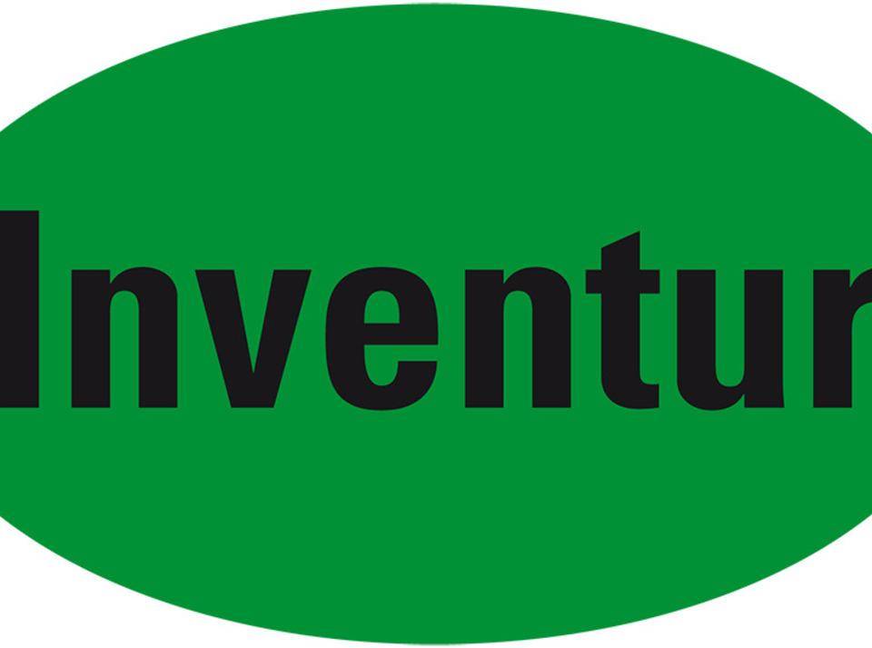 Organisationsetikett Inventur, oval, grün, Haftpapier, ablösbar,90x53mm, 500/Rolle