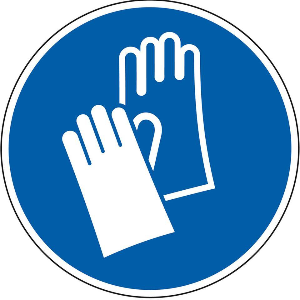 Gebotsschild Handschutz benutzen, Kunststoff, Ø 300mm, ASR A1.3,DIN EN ISO 7010 M009