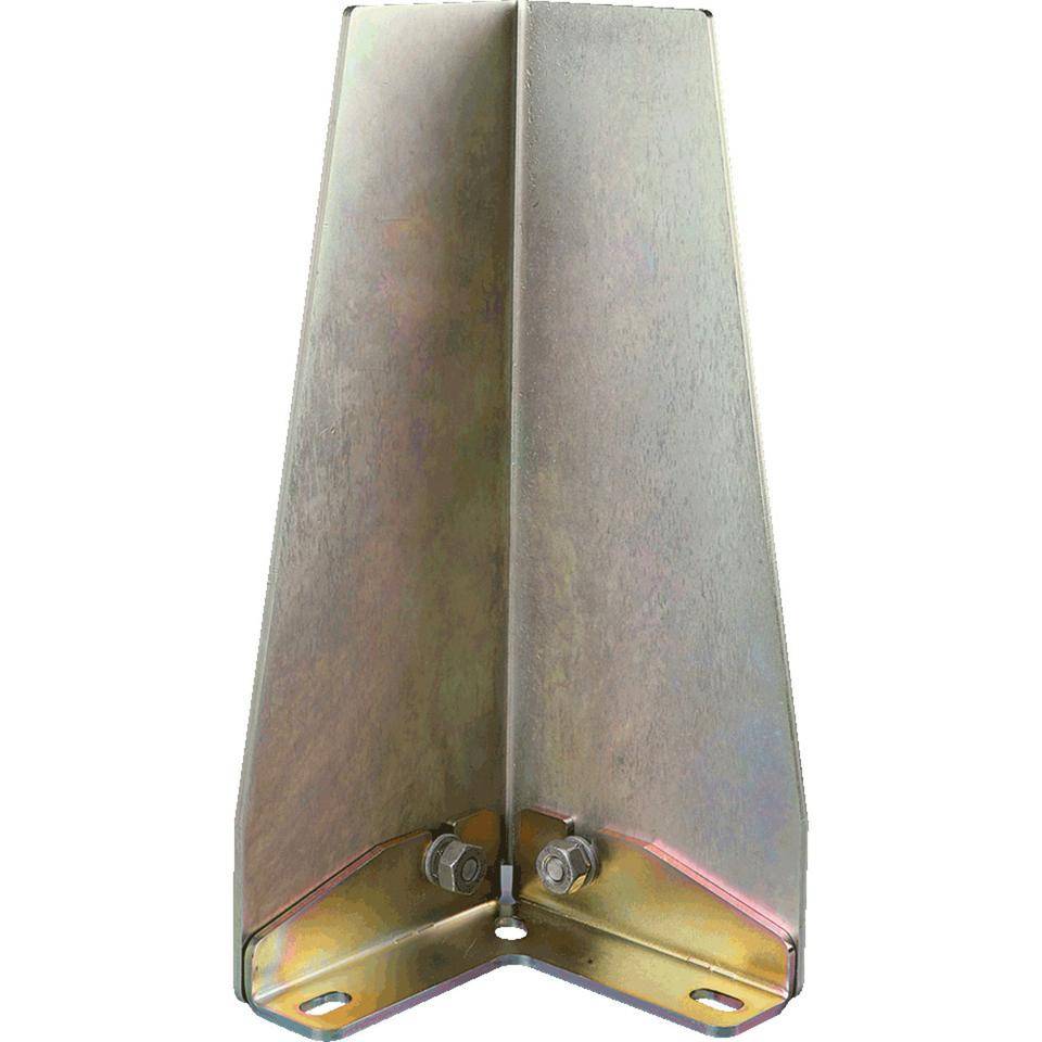 K.57 Eckanfahrschutz Bodenwinkel innen, DGUV-Regel108-007, chromat.Stahl, SL 170mm, 400mm, DGUV