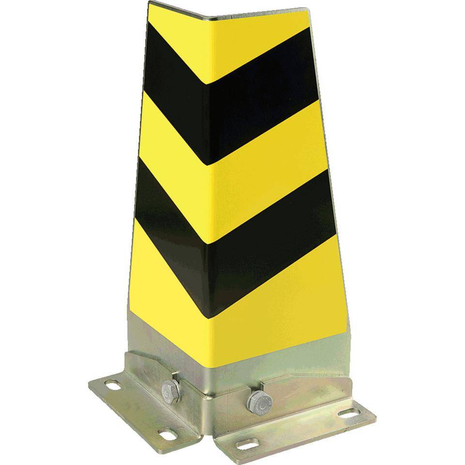 K.57 Eckanfahrschutz Bodenwinkel außen,DGUV 108-007,chromat.Stahl,SL 170mm,400mm