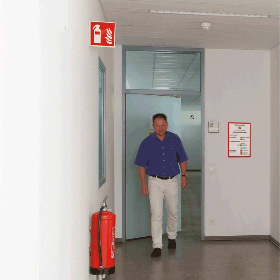 PERMALIGHT® power langnachleuchtend Fahnenschild Feuerlöscher, ASR/ISO, Kunststoff, 300x300mm