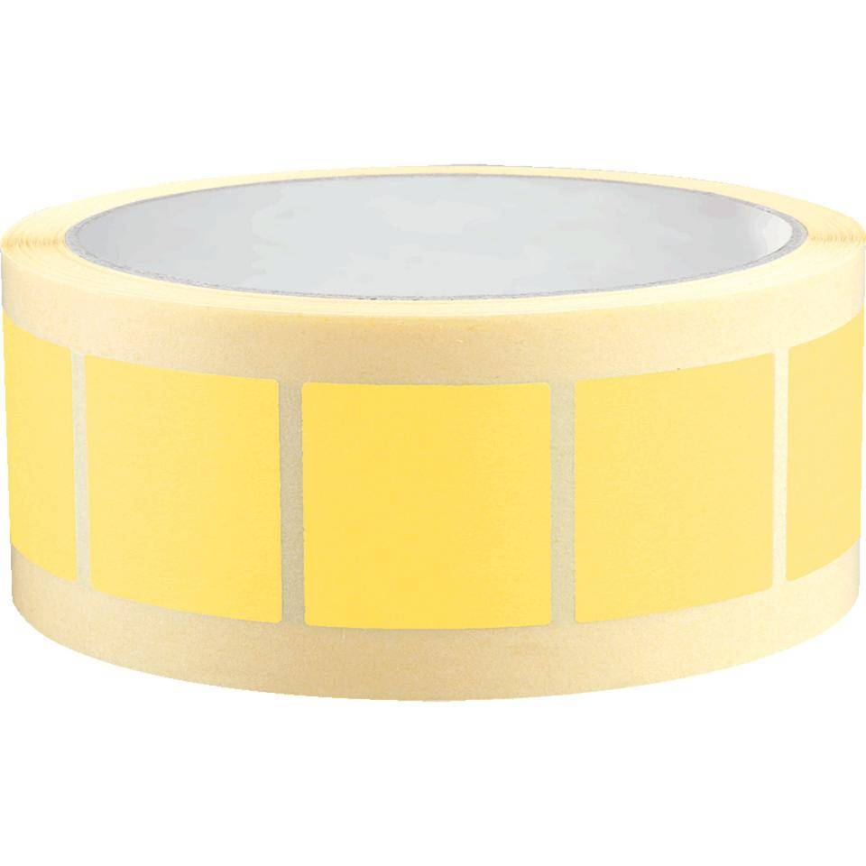 Organisationsetikett, beschriftbar, gelb, Haftpapier, ablösbar, 25x25mm, 500/Rolle