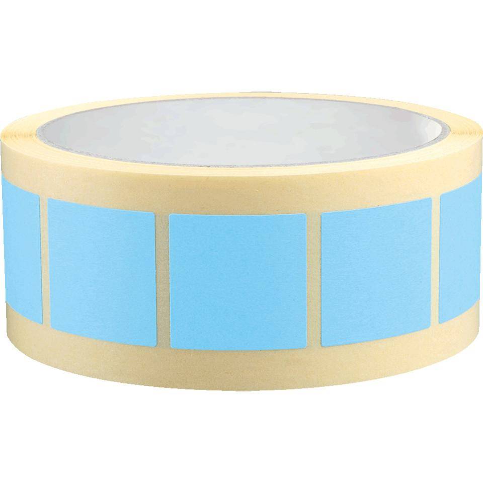Organisationsetikett, beschriftbar, hellblau, Haftpapier, ablösbar, 25x25mm, 500/Rolle