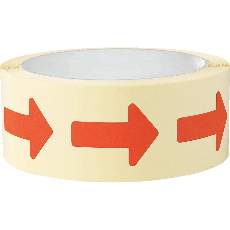 Etikett Pfeil, beschriftbar, rot, Haftpapier, ablösbar, 35x25mm,500/Rolle
