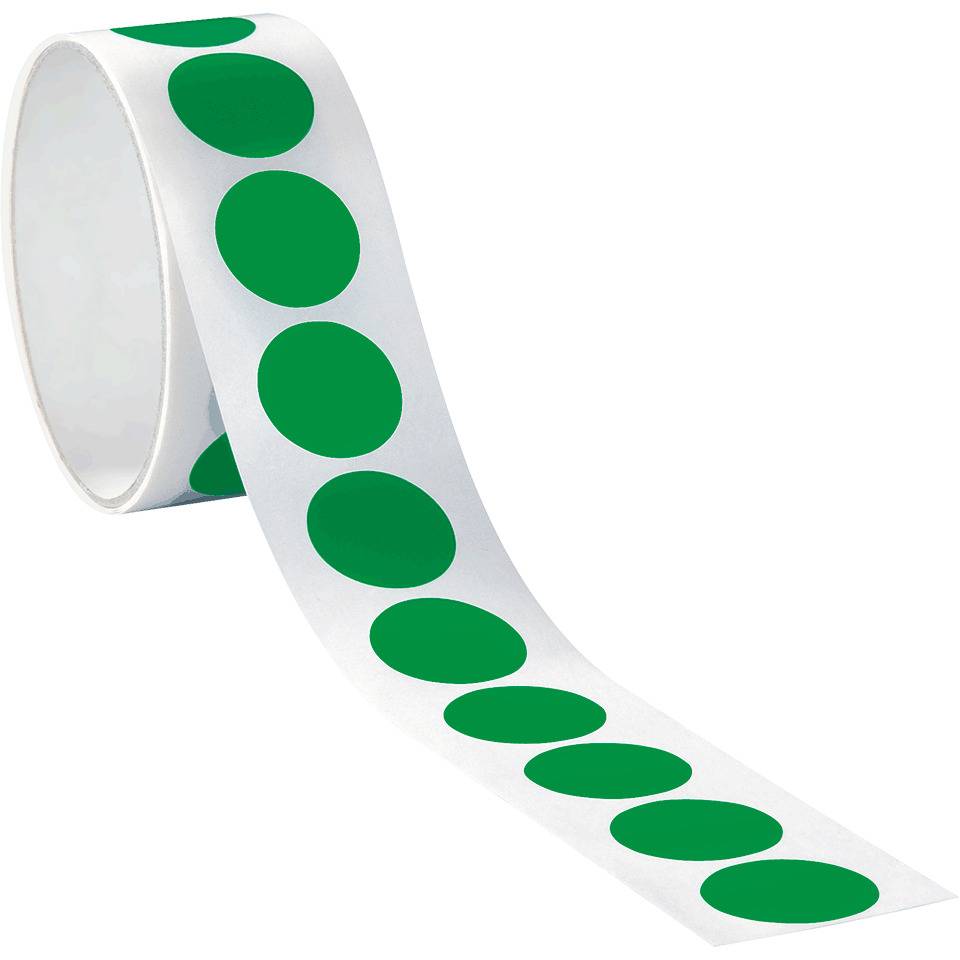 Markierungspunkt, blanko, grün, Folie, selbstklebend, Ø 37mm, 100/Rolle