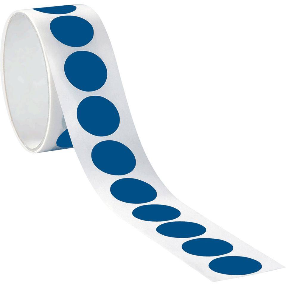 Markierungspunkt, blanko, blau, Folie, selbstklebend, Ø 50mm, 100/Rolle