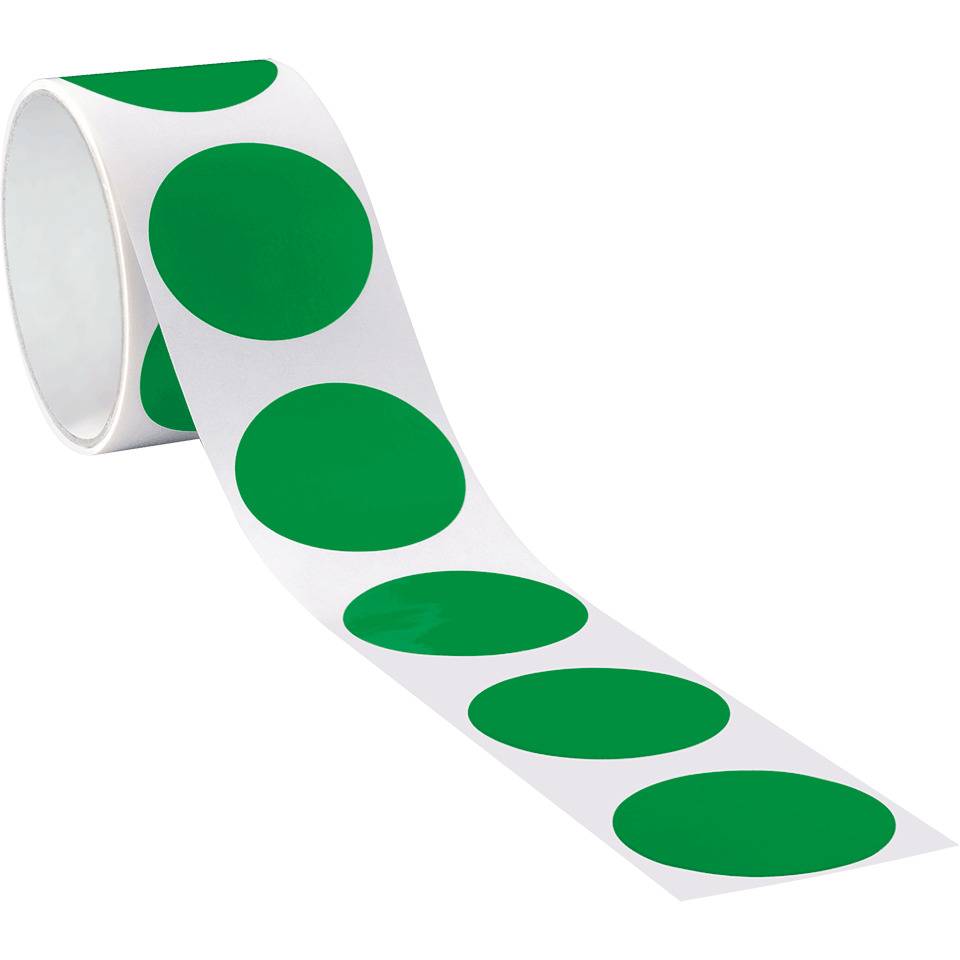 Markierungspunkt, blanko, grün, Folie, selbstklebend, Ø 75mm, 100/Rolle