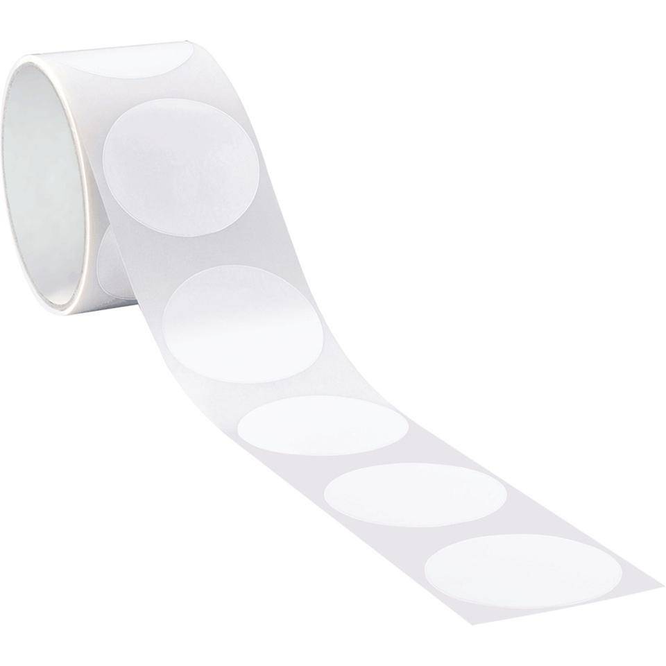 Markierungspunkt, blanko, weiß, Folie, selbstklebend, Ø 75mm, 100/Rolle