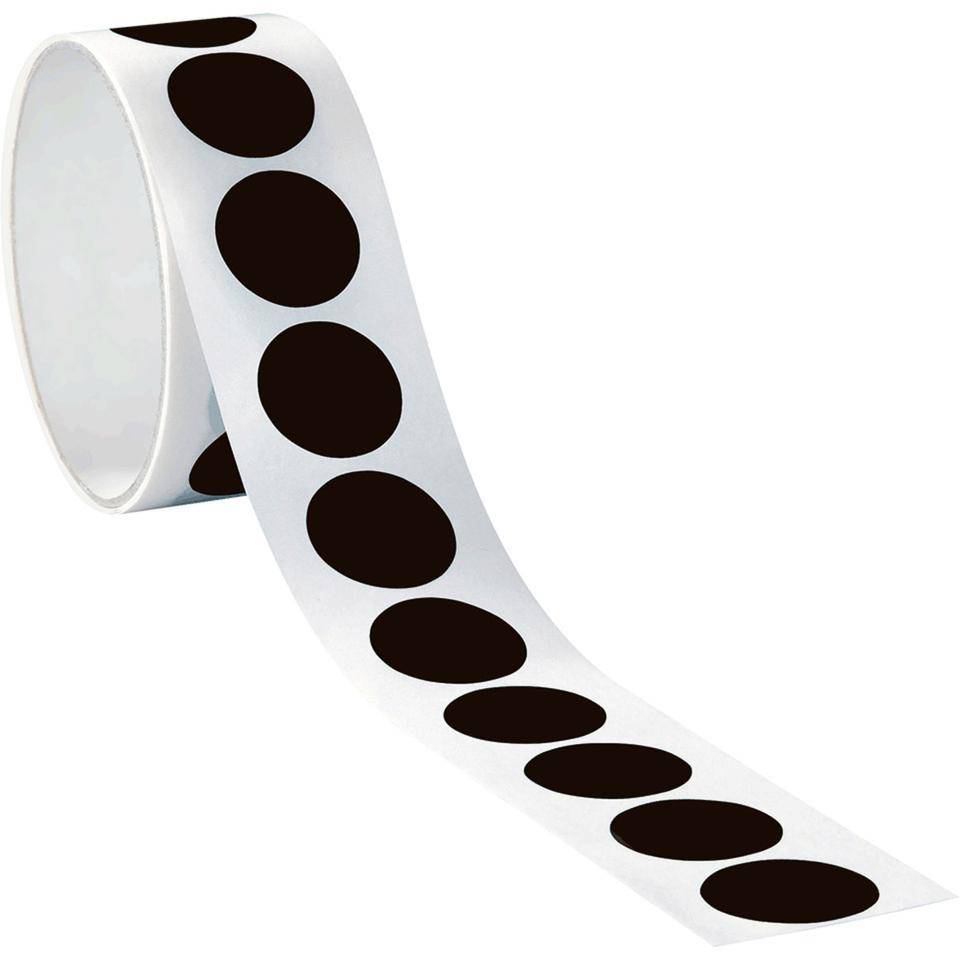 Markierungspunkt, blanko, schwarz, Folie, selbstklebend, Ø 50mm,100/Rolle