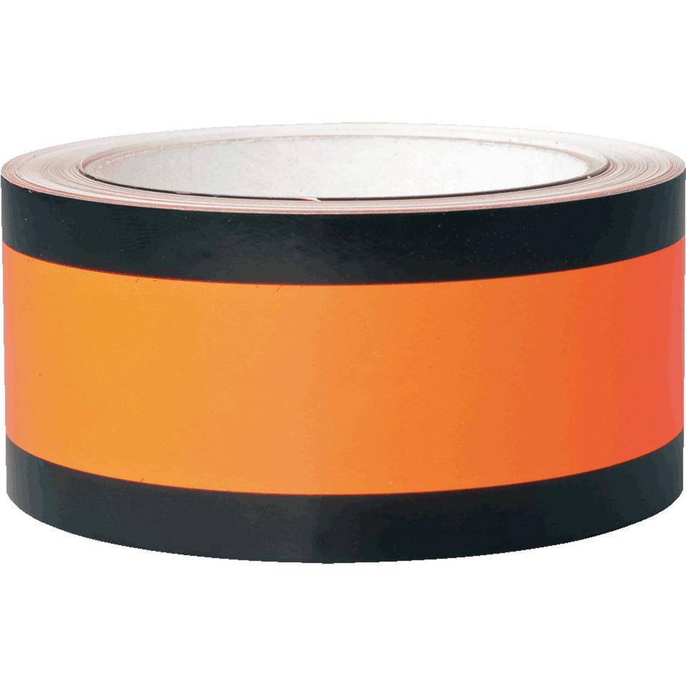 Abdeckband für Verkehrszeichen, tagesleuchtend RK 612, orange/schwarz, 50mmx33m