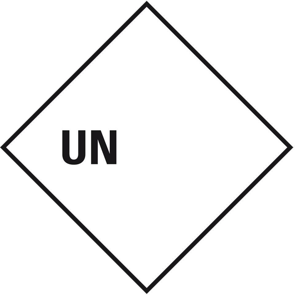 Verpackungskennzeichen UN, zum Beschriften, Haftpapier, permanent, 100x100mm, 1000/Rolle
